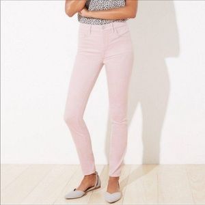 Ann Taylor Loft Modern Skinny Blush Pink Corduroy